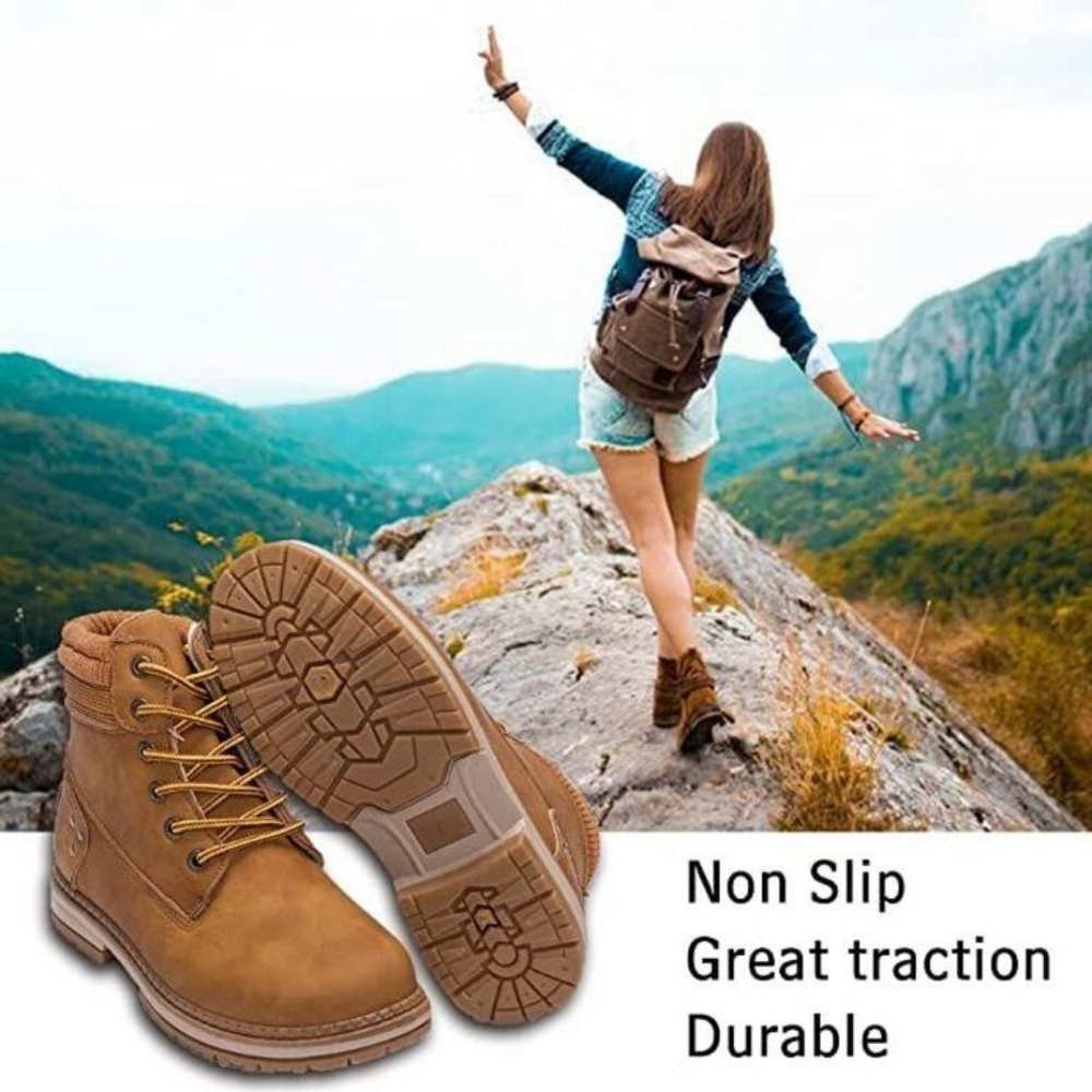 Athlefit Women's Work Hiking Combat Boots - Picture 3 of 4